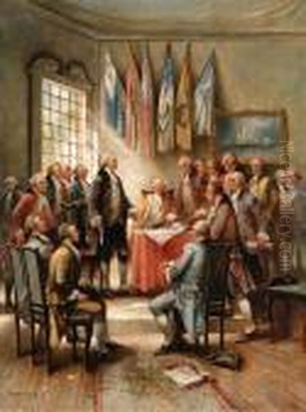 Signing The Constitution Oil Painting by Edward Percy Moran