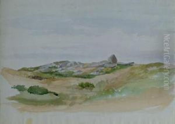 Rocky Landscape Oil Painting by Peter Moran