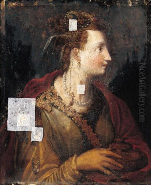 Mary Magdelene Oil Painting by Francesco Morandini da Poppi