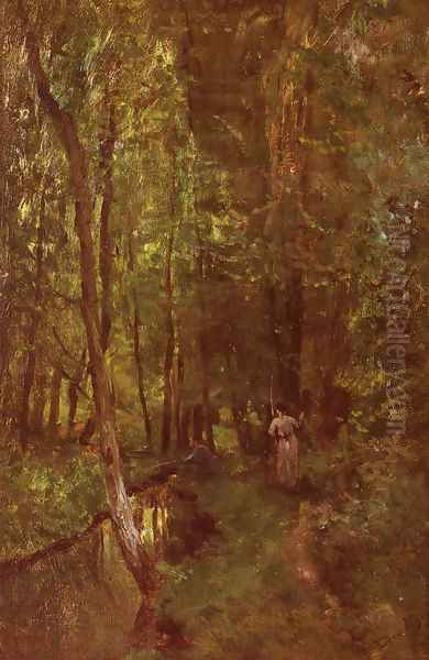 Le Ru De Valmondois Oil Painting by Charles-Francois Daubigny