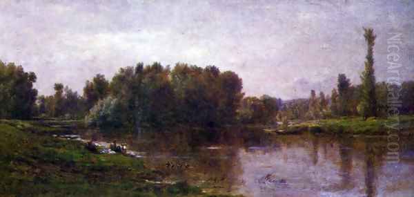 The banks of the Oise Oil Painting by Charles-Francois Daubigny