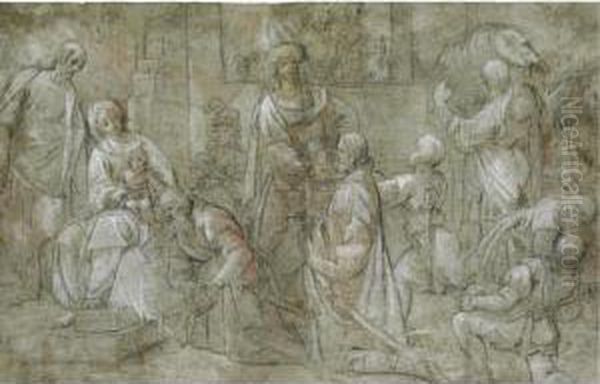 The Adoration Of The Magi Oil Painting by Pier Francesco Morazzone