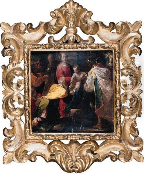 The Adoration Of The Magi Oil Painting by Pier Francesco Morazzone