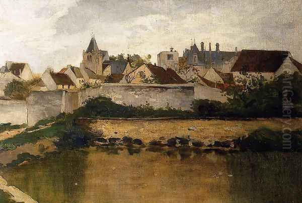 The Village, Auvers-sur-Oise Oil Painting by Charles-Francois Daubigny