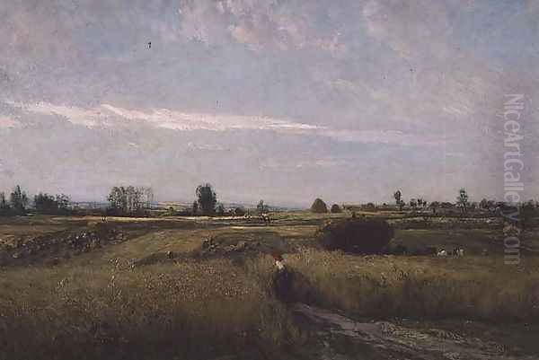 The Harvest, 1851 Oil Painting by Charles-Francois Daubigny