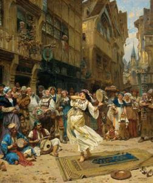 Zingara Danzante Oil Painting by Adrien Moreau