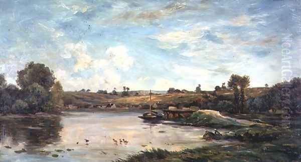 On the Loire Oil Painting by Charles-Francois Daubigny