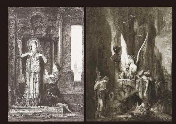 St. Elizabeth In Hungary Oil Painting by Gustave Moreau