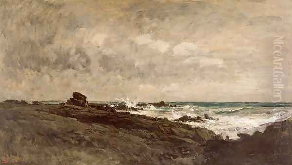 Seascape, c.1867 Oil Painting by Charles-Francois Daubigny