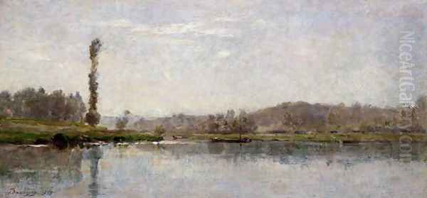 Morning on the Oise, Auvers Oil Painting by Charles-Francois Daubigny