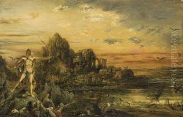 Hercule Au Lac Stymphale Oil Painting by Gustave Moreau