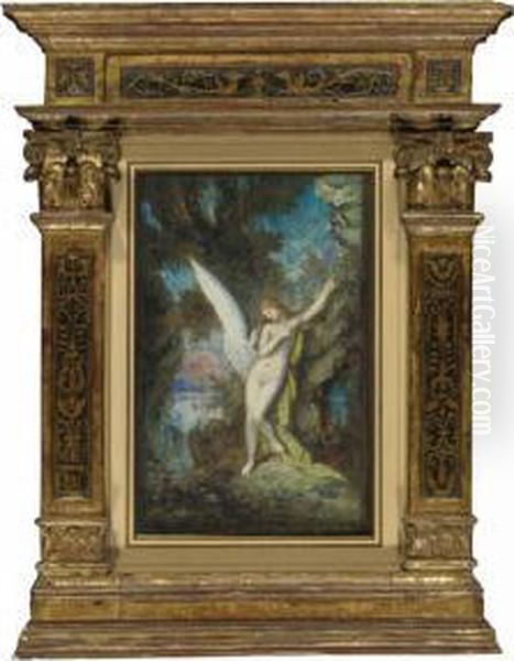 Leda Et Le Cygne Oil Painting by Gustave Moreau