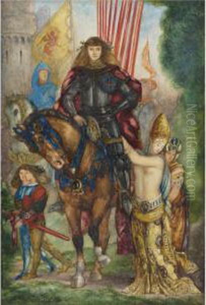 Reitre Et Captives Oil Painting by Gustave Moreau