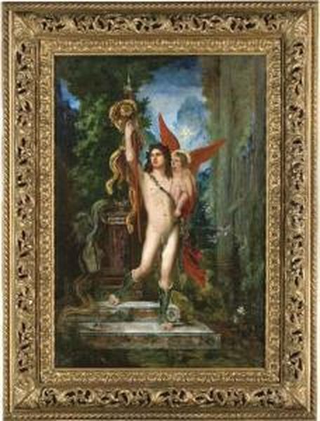 Jason And Eros Oil Painting by Gustave Moreau