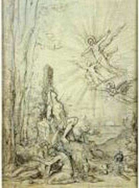 Saint Sebastien Oil Painting by Gustave Moreau