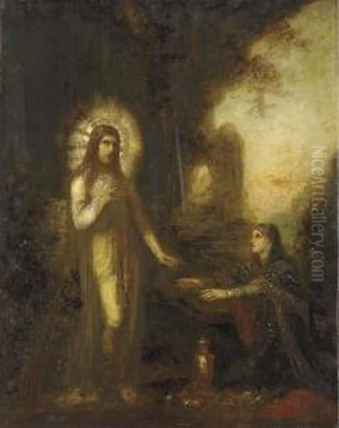 Christ And Mary Magdalene (noli Me Tangere) Oil Painting by Gustave Moreau