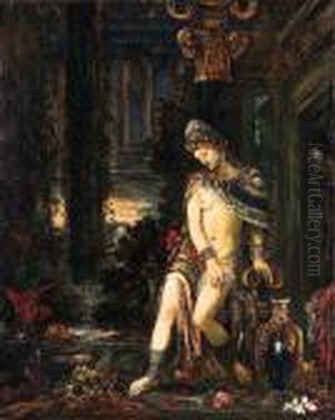 Suzanne Et Les Vieillards Oil Painting by Gustave Moreau