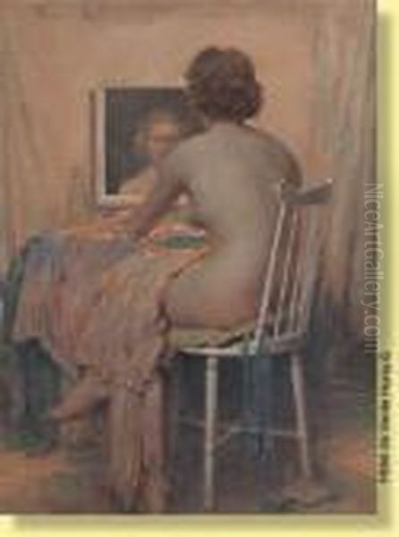 Loge D'artiste Oil Painting by Henri Moreau