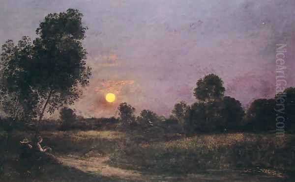 Untitled Oil Painting by Charles-Francois Daubigny