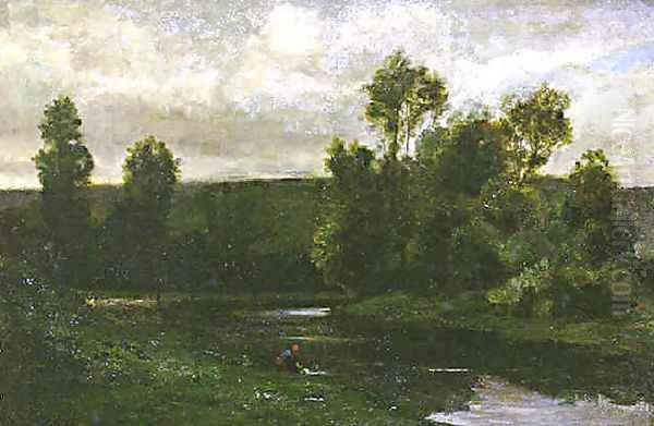 On the Oise Oil Painting by Charles-Francois Daubigny