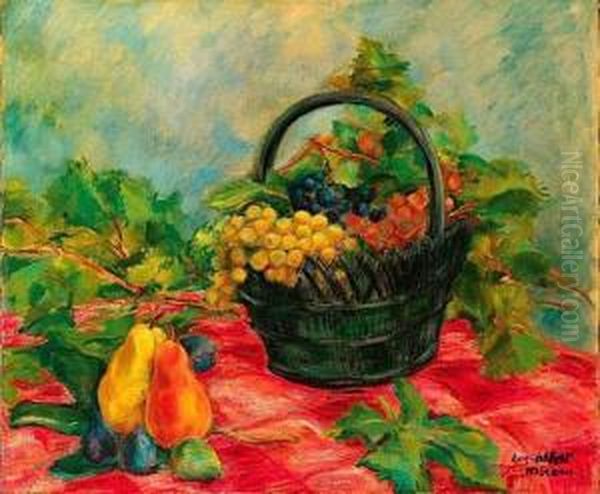 Le Panier De Fruits Oil Painting by Luc Albert Moreau