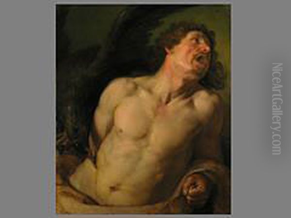 Prometheus Mit Dem Adler Des Jupiter Oil Painting by Paulus Moreelse