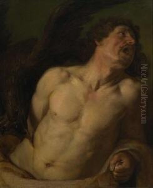 Prometheus Mit Dem Adler
 Jupiters. Oil Painting by Paulus Moreelse