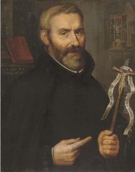 Portrait Of A Jesuit Priest Oil Painting by Paulus Moreelse