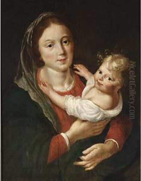 Madonna With Child Oil Painting by Paulus Moreelse