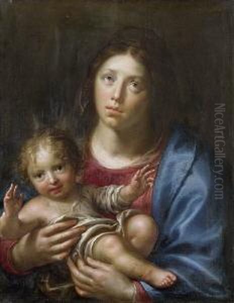 Madonna Mit Kind. Oil Painting by Paulus Moreelse