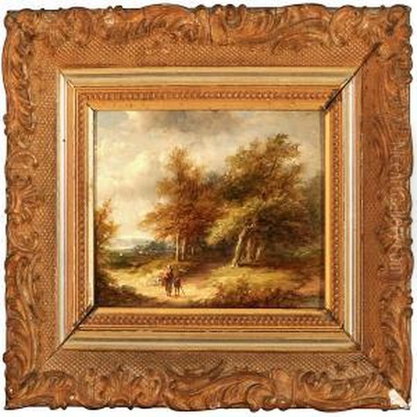 Three Landscapes Oil Painting by Jan Evert Morel