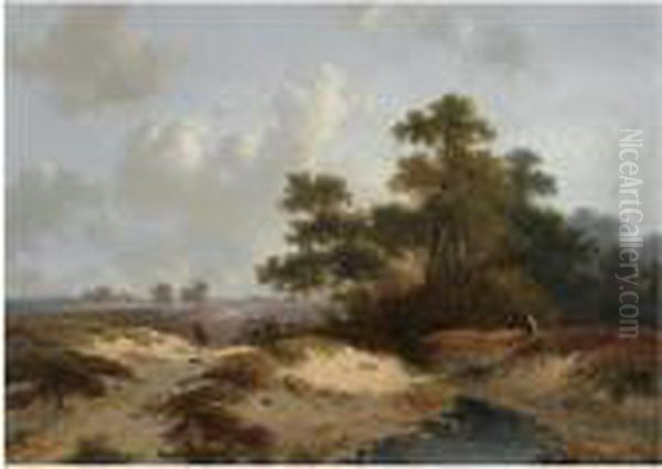 Figures On The Heath Oil Painting by Jan Evert Morel