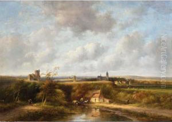 Landscape Oil Painting by Jan Evert Morel