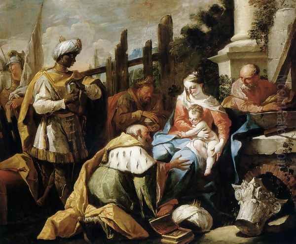 Adoration of the Magi 1718 Oil Painting by Gaspare Diziani