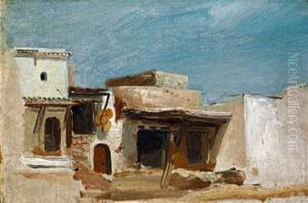 Alger, Le Faubourg Bab-azoun Oil Painting by Antoine Leon Morel-Fatio