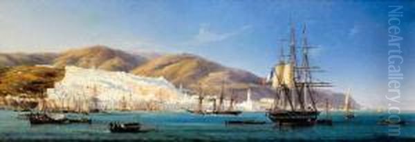 Vue Du Port D'alger by Antoine Leon Morel-Fatio