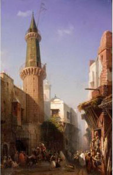 Caide Au Caire Oil Painting by Antoine Leon Morel-Fatio