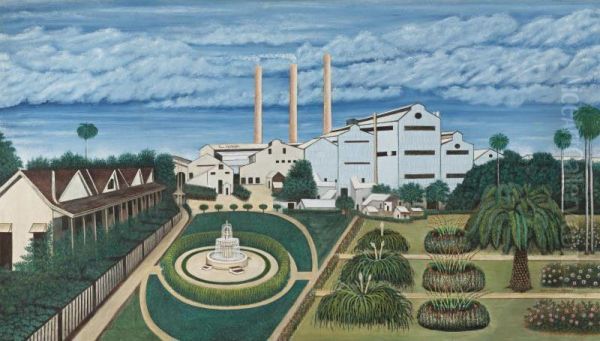 Sugar Mill (central Moron) Oil Painting by Rafael Moreno