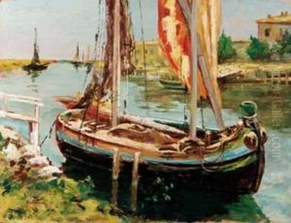 Chioggia Oil Painting by Mario Moretti Foggia