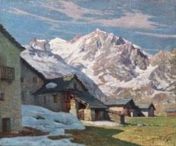 L'inverno Se Ne Va Oil Painting by Mario Moretti Foggia