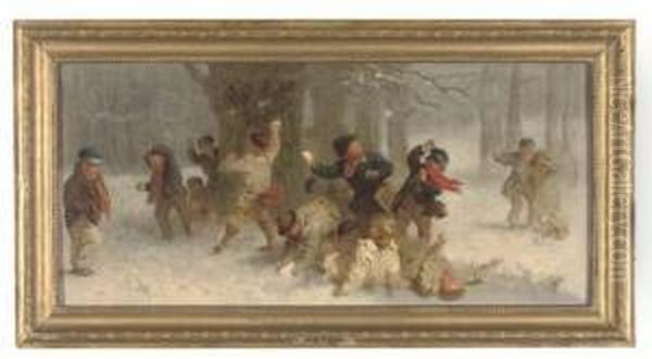 The Melee Oil Painting by John Morgan