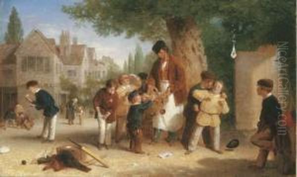 A Village School In Bedfordshire Oil Painting by John Morgan