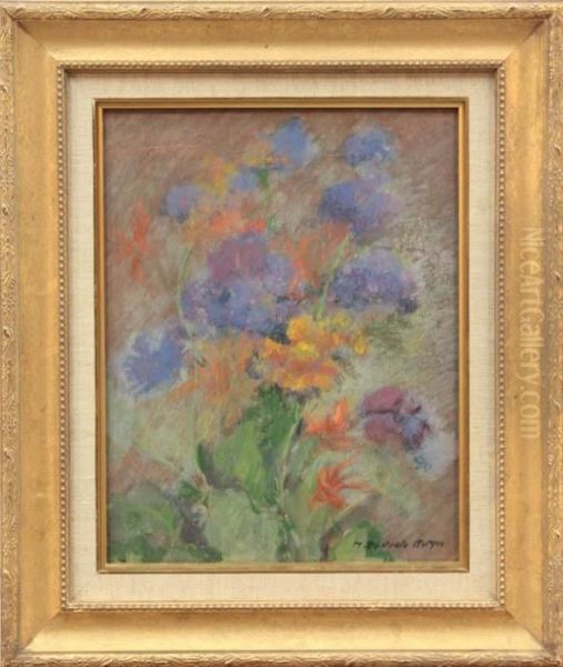 Garden Flowers Oil Painting by Mary Deneale Morgan