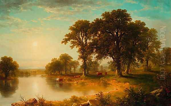 Summer Afternoon Oil Painting by Asher Brown Durand