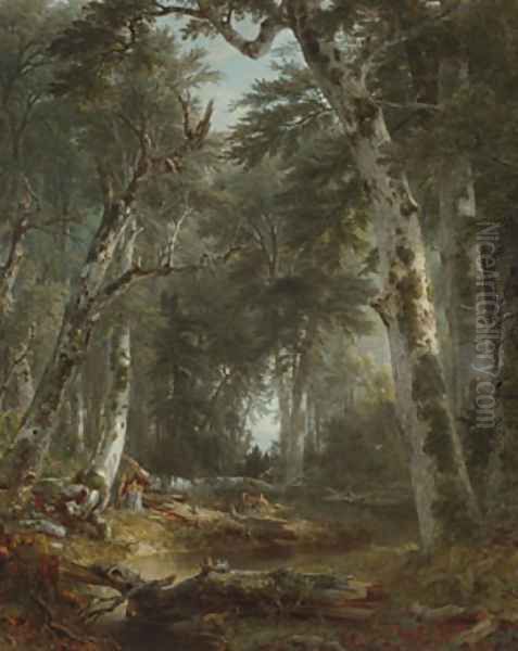 In the Woods Oil Painting by Asher Brown Durand