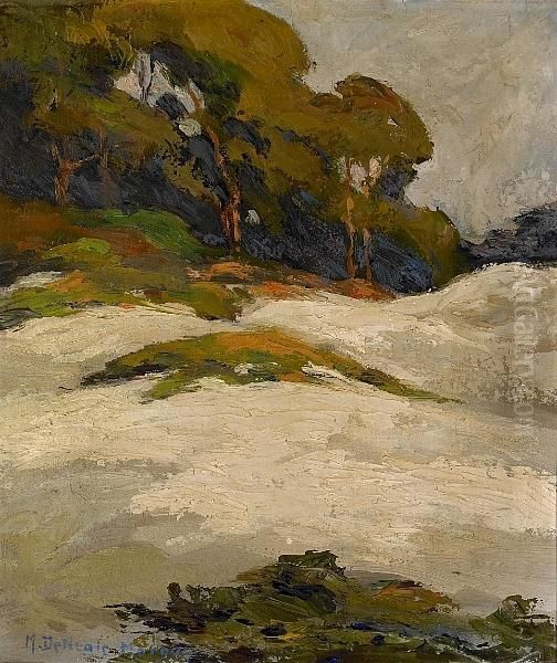 Dunes And Windswept Cypresses Along The Monterey Coast by Mary Deneale Morgan