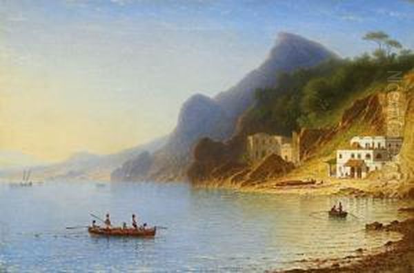 Italienischer See Oil Painting by Carl Morgenstern