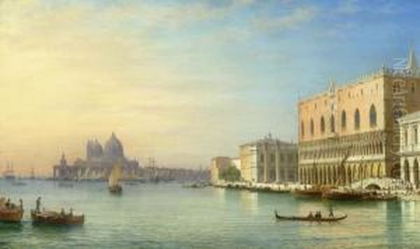 View Of Venice. Oil Painting by Carl Morgenstern