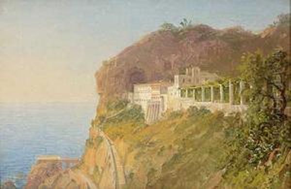 Kapuzinerkloster Bei Amalfi Oil Painting by Carl Morgenstern