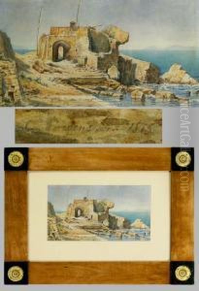 Ruine An Der Kuste Von Ischia Oil Painting by Carl Morgenstern